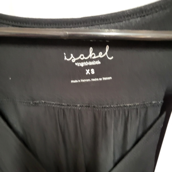 Isabel‎ Maternity NWT Faux Wrap Ruffle Maxi Dress Black Size XSmall - Picture 5 of 6